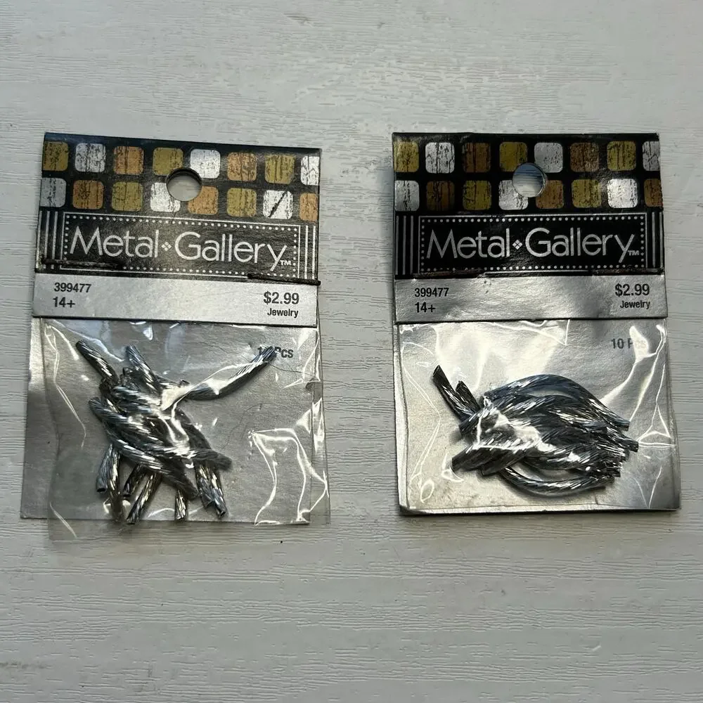 Metal Gallery Spacer Bead Lot Silver Copper Gunmetal NOS